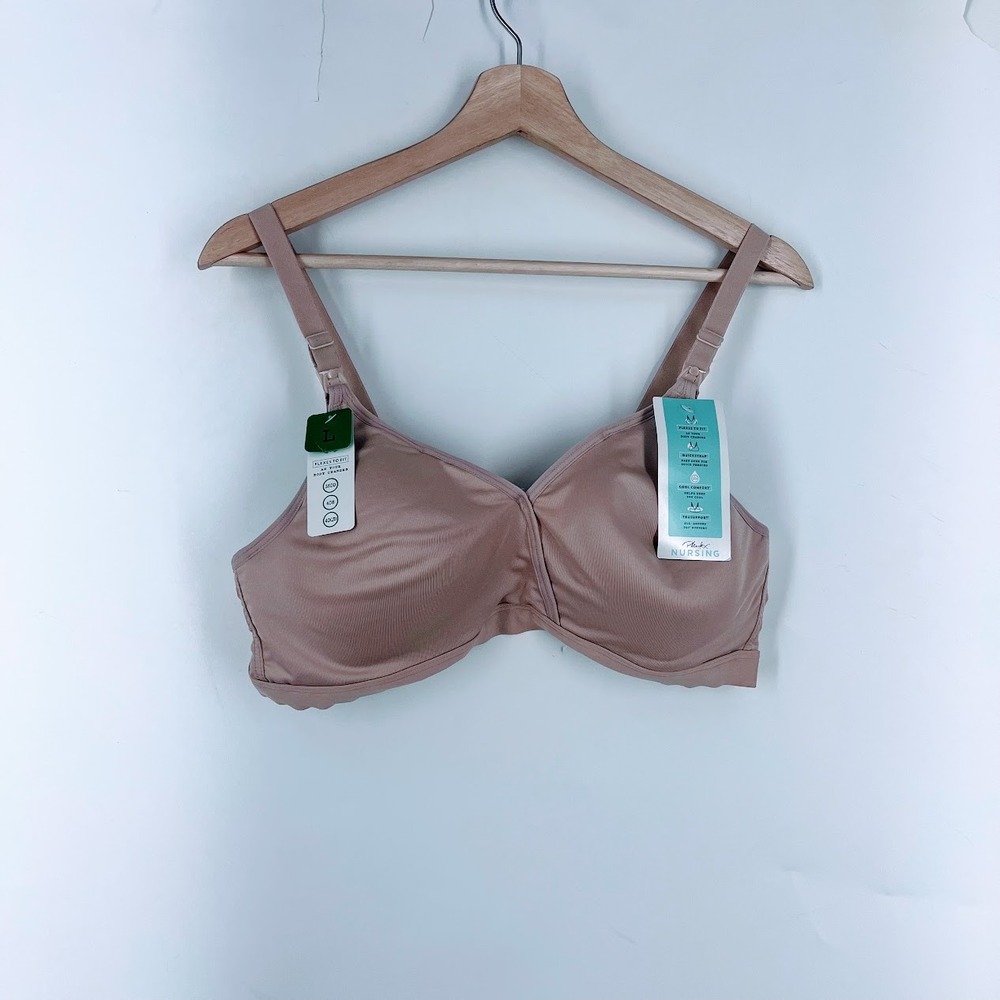 Plantex Nursing Bra 4958 Nude Wireless Maternity Quickstrap Cool Comfort Large